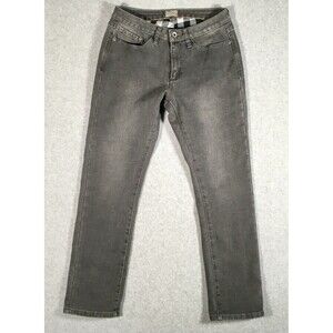 WEATHERPROOF VINTAGE Flannel Lined; Stonewashed Gray Women's Jeans Size 6 L30